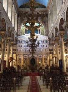 Interior of the Greek Cathedral in Alexandria. HFC.