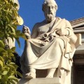 Statue of Plato in front of the Academy of Athens, 19th century. HFC.