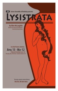 Poster from a contemporary production of Lysistrata.