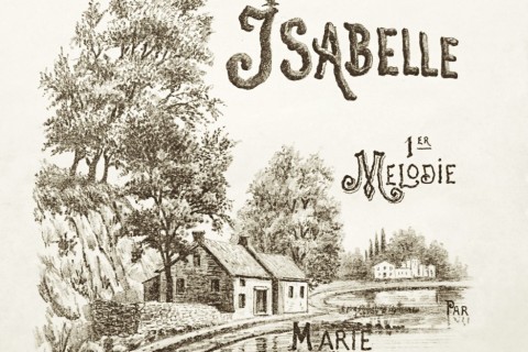 Εξώφυλλο παρτιτούρας «Isabelle - 1ère Mélodie» για πιάνο της Αλεξανδρινής πιανίστας και συνθέτριας Μαρίας Σιδεράττου - Αρχείο Ελλήνων Μουσουργών Θωμά Ταμβάκου