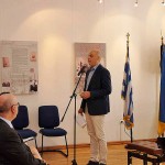 Ο διευθυντής του Παραρτήματος Οδησσού του ΕΙΠ, κ. Σωφρόνης Παραδεισόπουλος, προλογίζει την εκδήλωση για τον Γρηγόριο Ξενόπουλο (Παράρτημα ΕΙΠ, 1/9/2016).