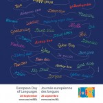 Η αφίσα για την Ευρωπαϊκή Ημέρα Γλωσσών στην Αλεξάνδρεια.