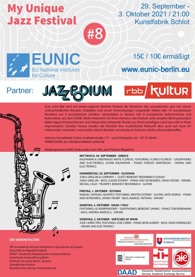 My Unique Jazz Festival με ελληνικές συμμετοχές στο Βερολίνο